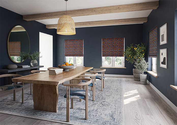 Oak Leaves Velvet, Autumn - Roman Blind - Image 6